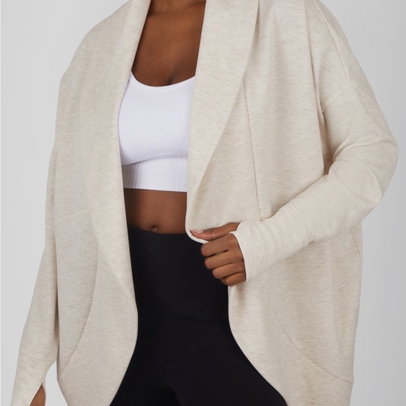 NWT! $132 Nordstrom Yogalicious London Open Front Scuba Cardigan - S - Picture 9 of 11